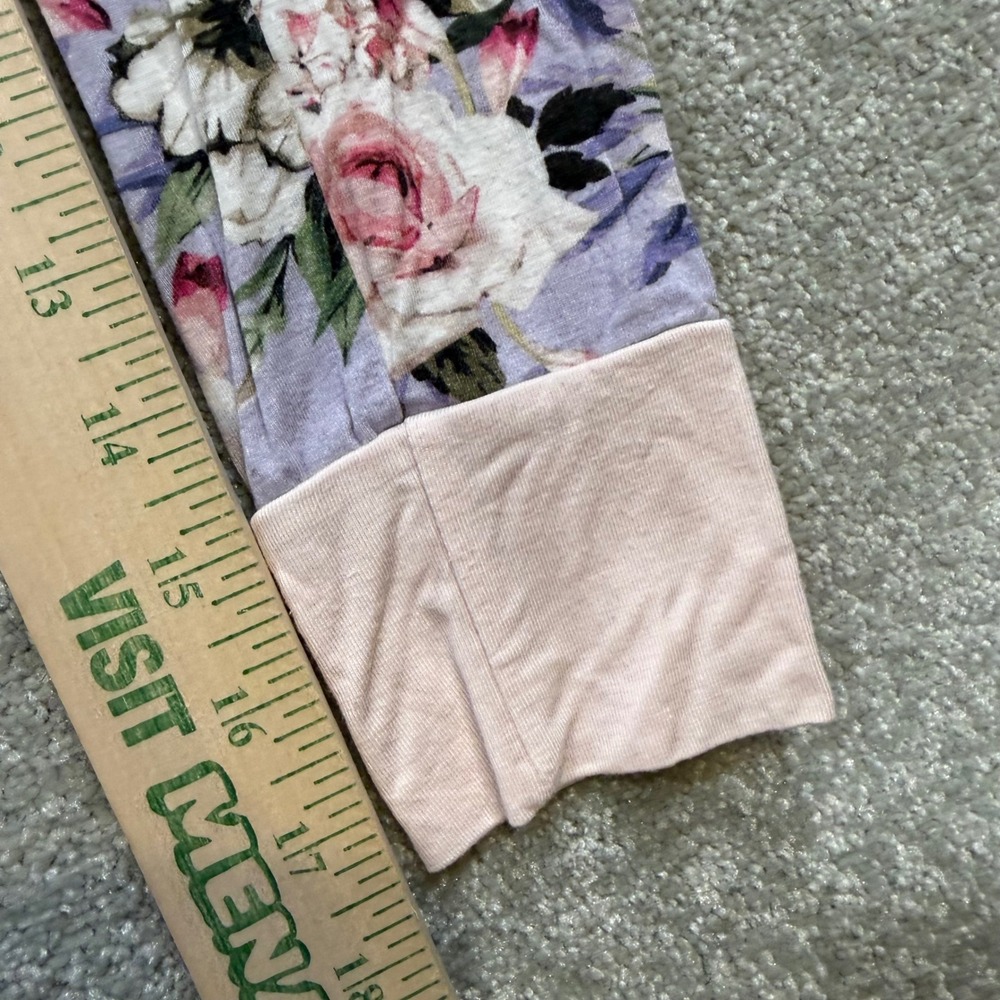 Little‎ Dreamers Bamboo Pajama Set Purple Floral Ruffle Sleeve 7T PJs Cottage - Picture 13 of 14